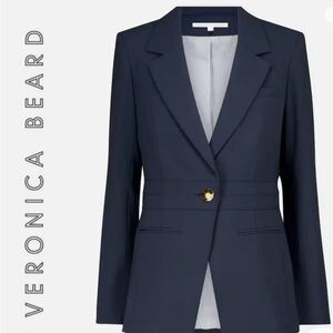 NWOT classic navy Veronica Beard dickey blazer. Size 2